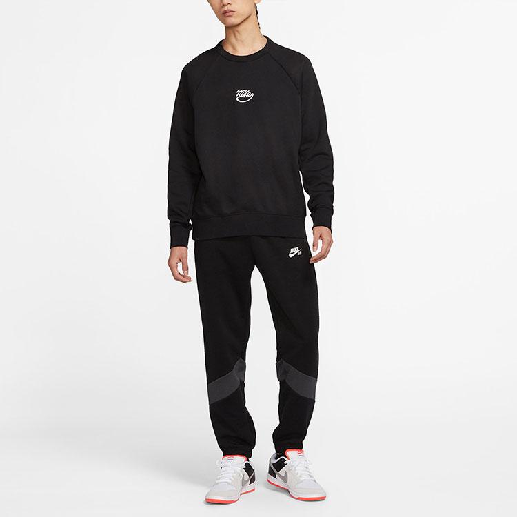 Nike SB Icon Флисовый скейтбординг Повседневный пуловер Мужские топы Черный 885846-010