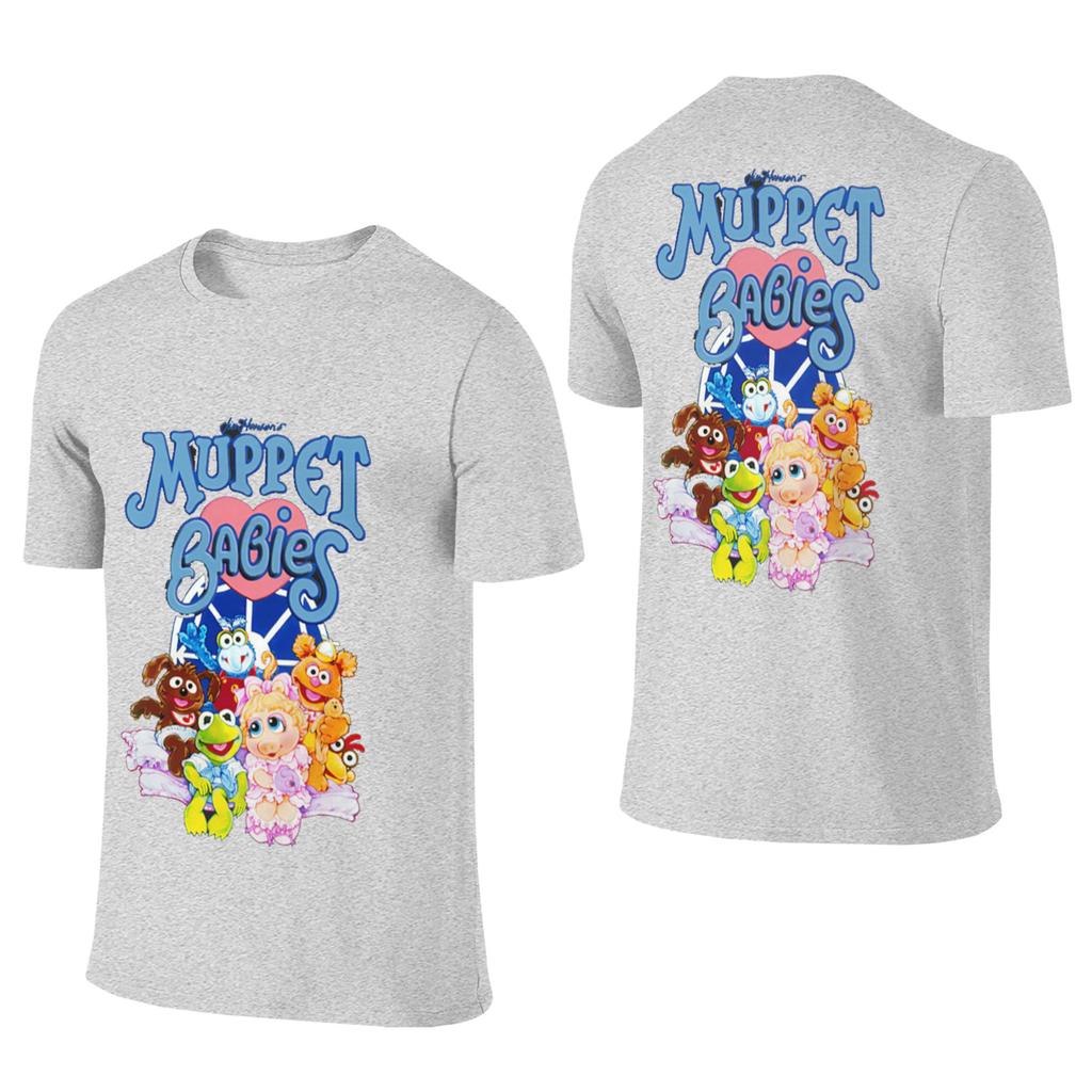 100 Cotton Muppet Babies Tshirt Unisexs Double Sided T Shirt Unisex Round Neck Summer Shirts Tops S6xl