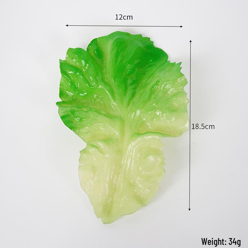 Mini PVC Lettuce Leaf Fake Food Props for Play and DIY