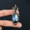 Labradorite Gemstone Handmade Pure Copper Wire Wrapped Pendant Jewelry For Thanksgiving