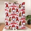 Christmas Gnome Pink Fleece Blankets Cartoon Cute Soft Flannel Cozy Blanket for Adults,Washable Lightweight Fuzzy Blanket Gift