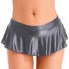 Women Elastic Low Waist Tight Pleated Skirts Night Club Wear Elastic Short Mini Skirt