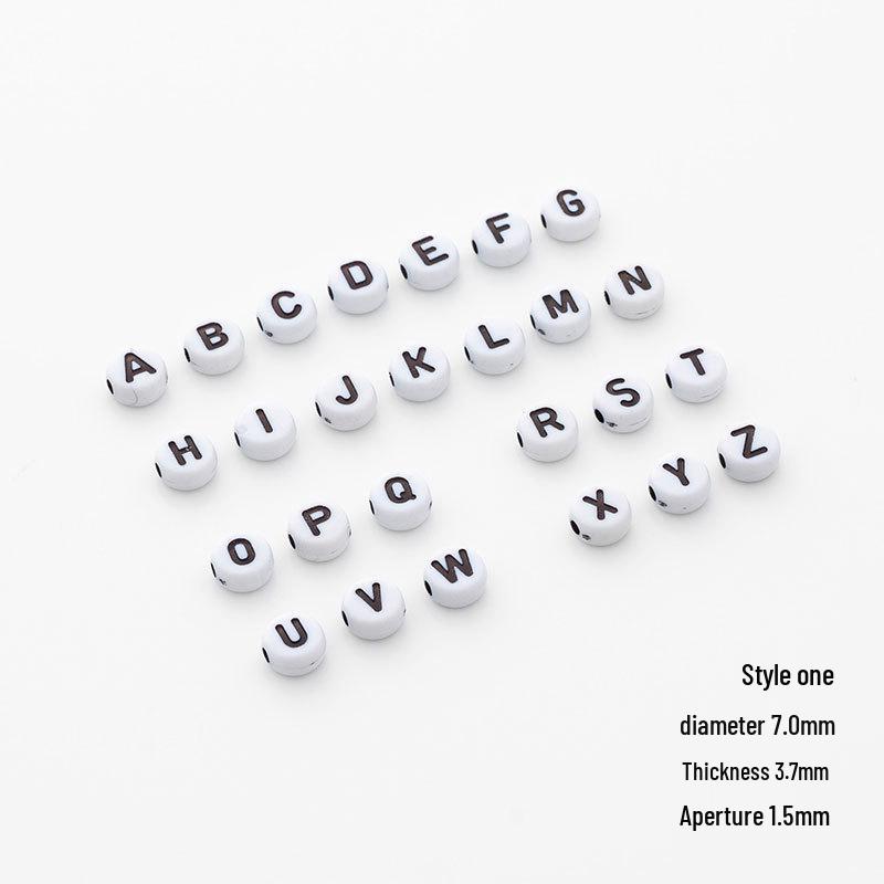 Акриловые бусины с большими отверстиями в виде букв для изготовления украшений своими руками, браслетов и ожерелий