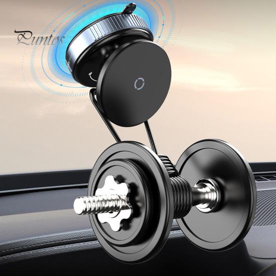 Magnetic Car Phone Holder 360 Degrees Rotation Strong Magnet Suction Cup Mount for IPhone 16/15/14/13/12 Hands-Free Phone Holder for Car Gym Mirror