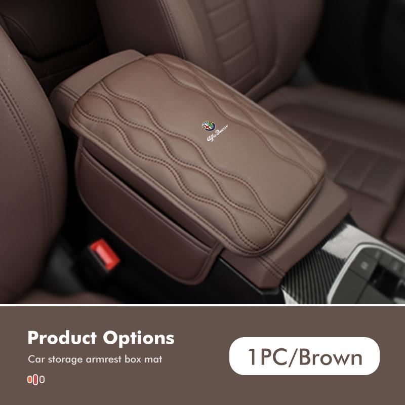 Multi-Functional Car Armrest Storage Bag Center Console Protective Pad Accessory For Alfa Romeo Giulia 147 Mito 156 159 166 GT