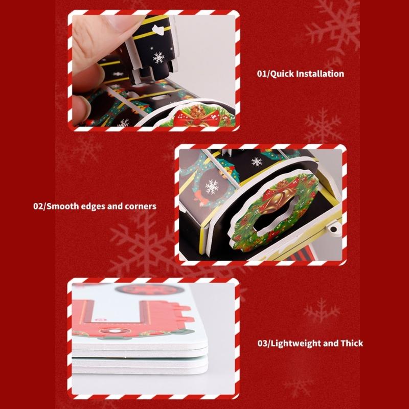 Creative Christmas Puzzle Craft Kits For Kids Handmade Paper Ornament Holiday Decoration Paper Card Jigsaws