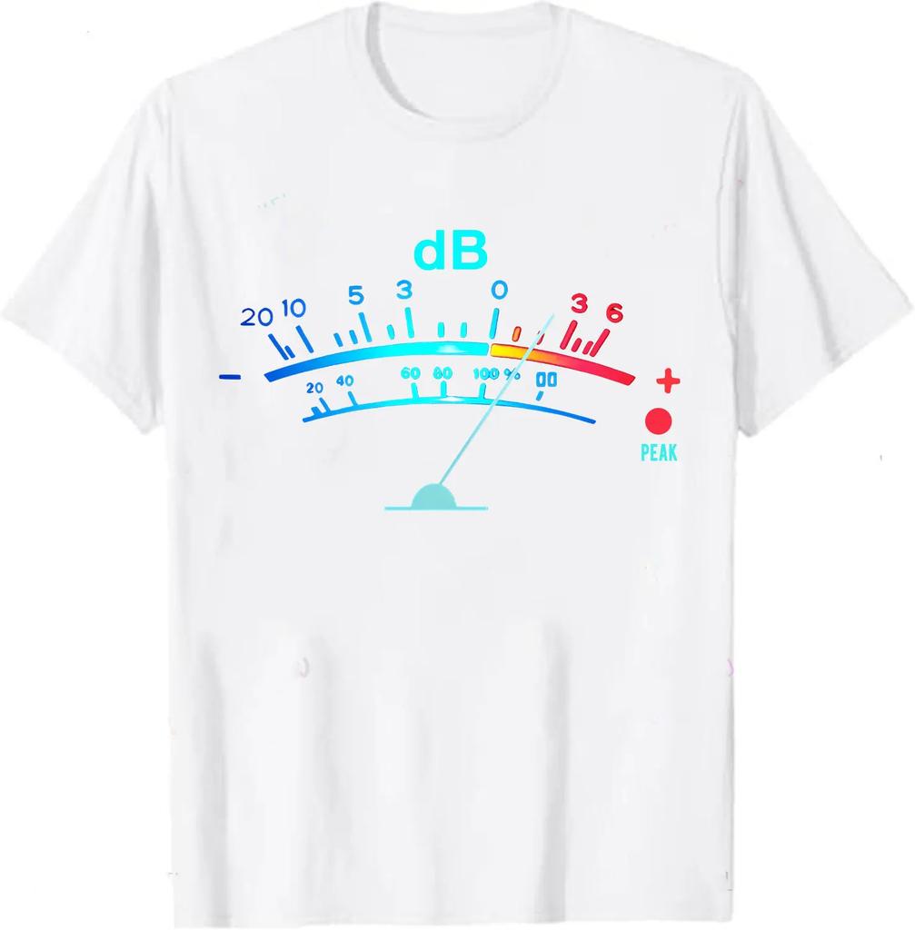 Vintage Womens T-shirt Audio Crew Neck Summer Women Short Sleeve Casual Top Aesthetic Clothes