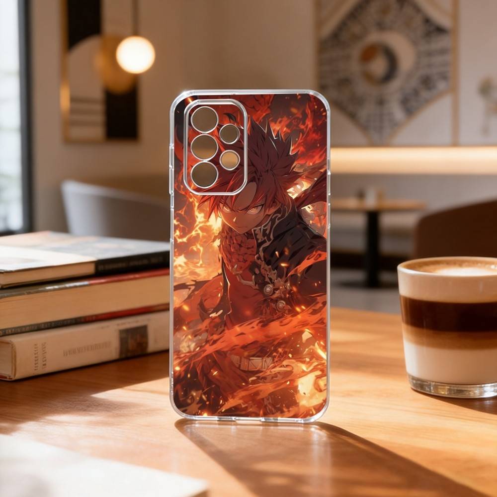 Чехол для телефона Fairy Tail Нацу Убийца Драконов Силуэт Для Samsung S25,S24,S21,S22,S23,S30,Ultra,S20,Plus,Fe Прозрачный Чехол