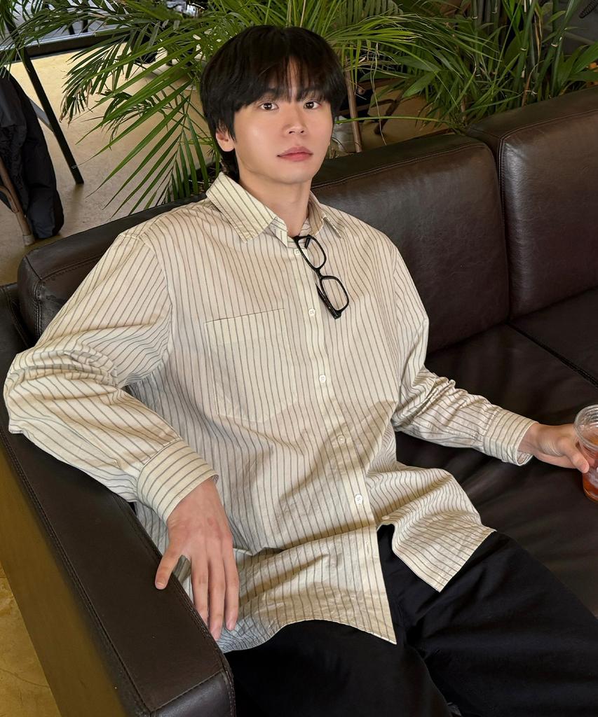 MINDBRIDGE [On] Striped Oversized Shirt - 3 Colors