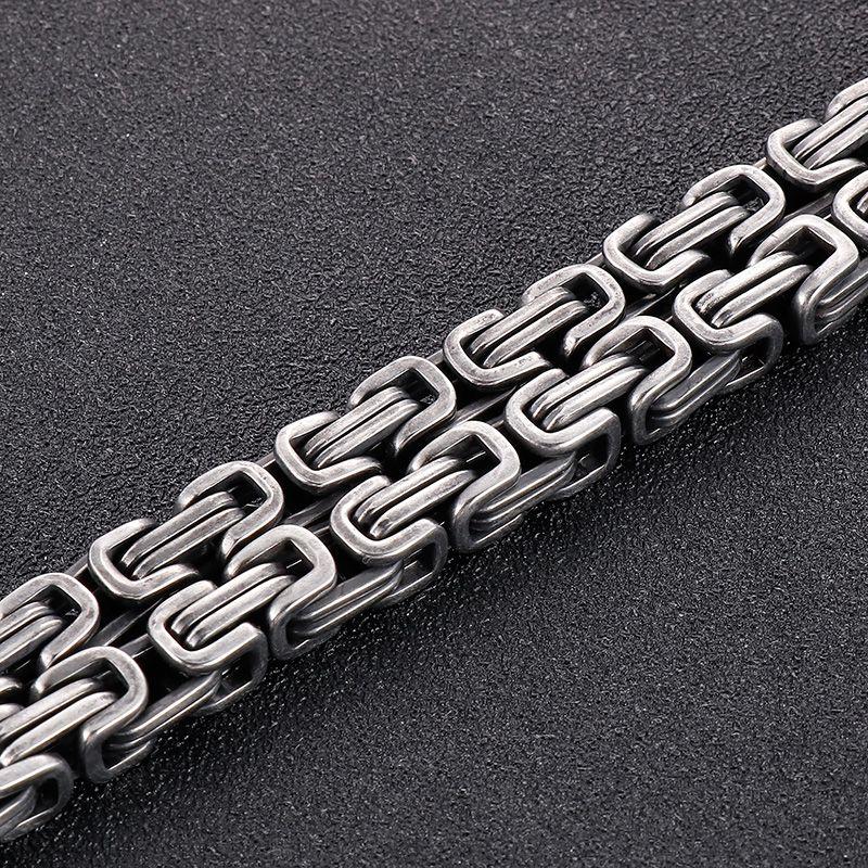 Браслет из нержавеющей стали Nordic Viking с двойной головой волка, мужской ретро-панк