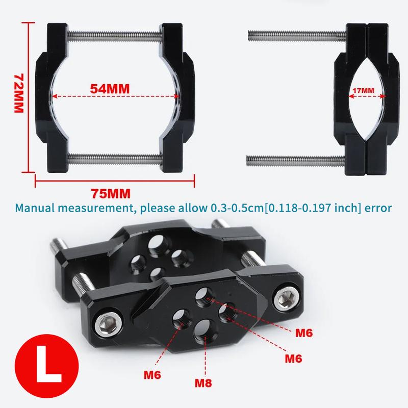 Мотоциклетный кронштейн-подставка Зажим-бампер на руль Крепление для дополнительного прожектора/фары Держатель для телефона на руль