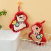 Коралловый велюр Год Лошади Ручное полотенце Впитывающее воду Утолщенный платок Быстросохнущий Подвесной Банный платок