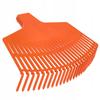 Plastic Garden Rake for Leaves Claws Without Handle Orange