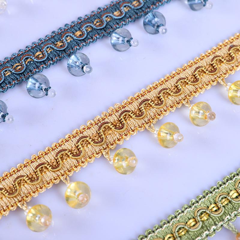 12M Европейский стиль Кристалл Тыквенные Бусины Шторы Бахрома Отделка Обивка DIY Шторы Кружева Отделка Кисточки Шитье Декор Аксессуары