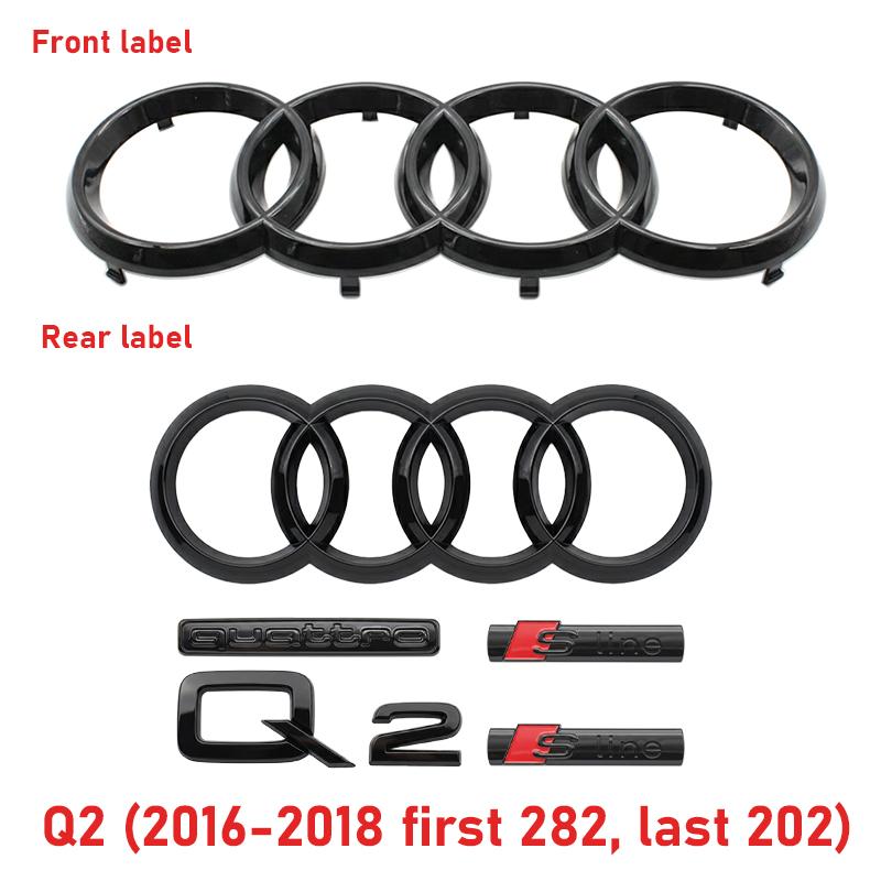 2026 Hot Car Hood Front Grill Rear Trunk Stickers Accessories For Audi S3 RS4 RS5 S4 RS3 RS6 S5 S6 A3 A4 A5 A6 A7 Q2 Q3 Q5 Q7 Q8 Quarrto
