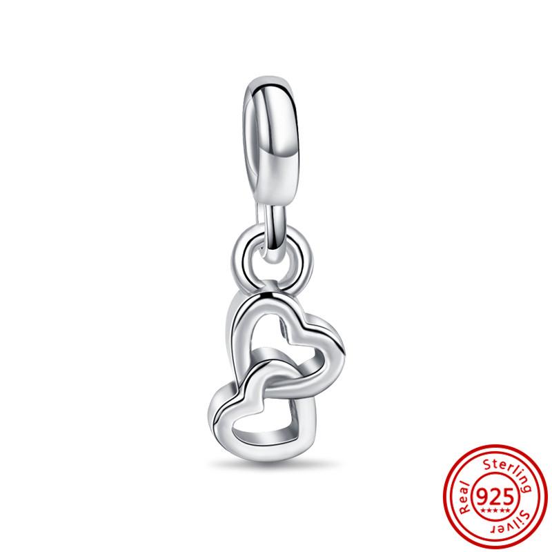 Стерлингового Серебра 925 пробы, мини-подвески серии Me, бусины, подходят для оригинального двойного звена, DIY браслет, женские подвески, ювелирные изделия