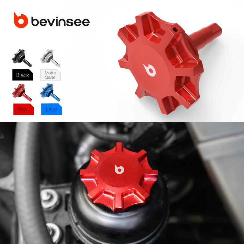 BEVINSEE Power Steering Reservoir Cap for BMW E46 E90 E92 E93 E60 E82 E87 E39 E63 X1 E84 X3 X5 E53 Z3 Z4, for MINI R50 R52 R53