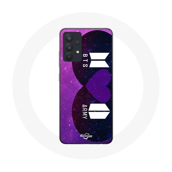 Coque pour Samsung Galaxy A13 5G Bangtan Sonyeondan Logo BTS Et Logo ARMY I Purple You