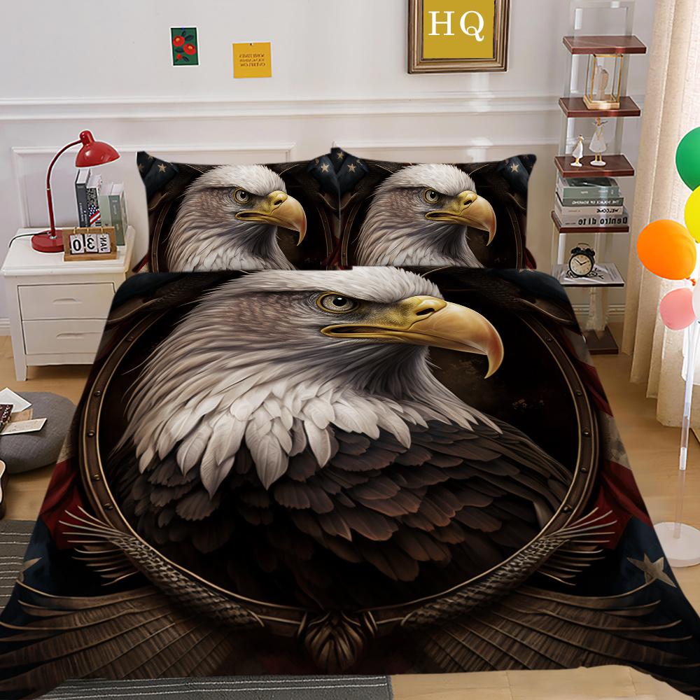3D Printing Duvet Covers Eagle Bedding Cover King Size Home Bedding Superior Microfiber Bedroom Decor