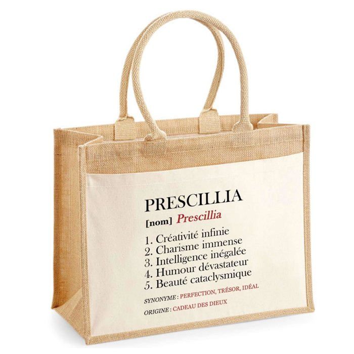 Sac de plage - PLANETEE - Prescillia Définition - Coton - Beige - Grande poche