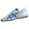 Asics C3 FF Круглый носок Шнуровка TF (Резиновые шипы) Футбольные бутсы для жесткого грунта с искусственной травой Мужские футбольные бутсы Бело-синие 1113A032-108