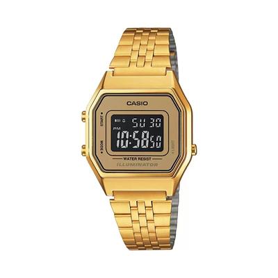 Золотистые цифровые женские часы, Gold Digital Women's Watch, Casio