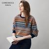 Женский плотный шерстяной свитер Kemeng Boka в стиле Fair Isle