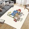 Paddington Bear2 Flannel Pattern Square Carpet,Area Rug,Carpet Rug for Living Room Bedroom Sofa Playroom Decor,Non-slip Floor Mat
