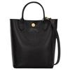 Longchamp Épure Top Button Closure Interior Engraved Logo Calfskin Tote Bag Shopping Bag Shoulder Crossbody Handbag Mini Women tote Black 10269HYZ001