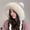 WTEMPO Теплые вязаные шапки из искусственного меха, толстые плюшевые зимние шапки для защиты ушей, ветрозащитные, морозостойкие шапки для отдыха на природе