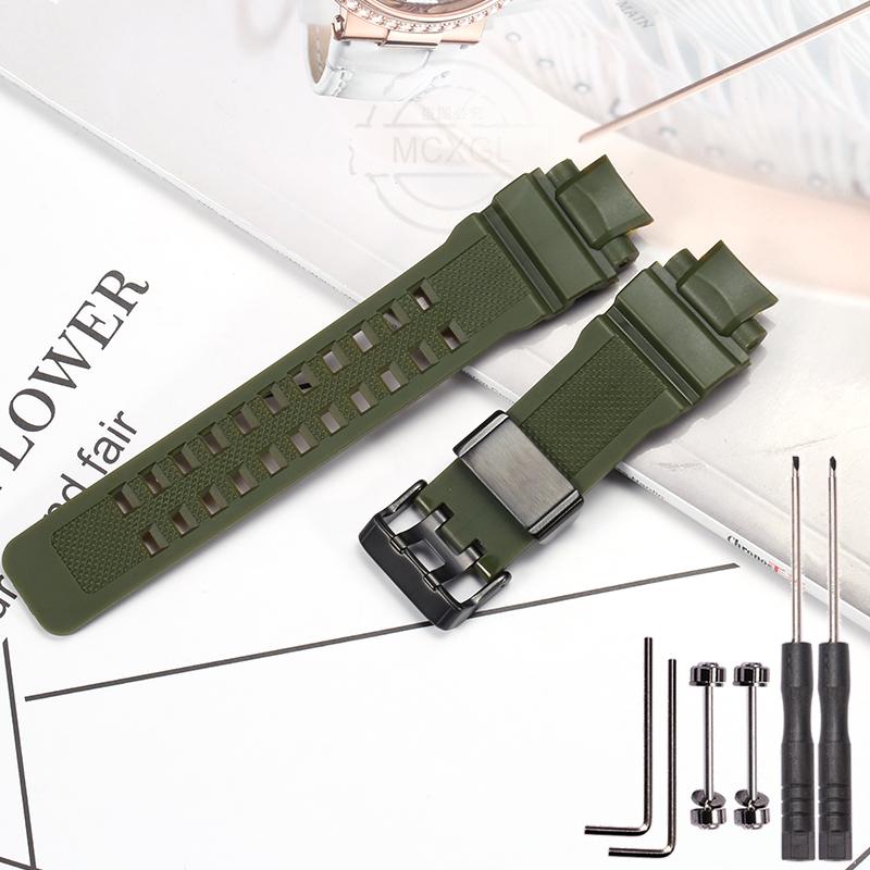 Смоляной ремешок Подходит для Casio G-shock GW-4000 GA-1000 GW-A1000 GW-A1100 G-1400 Цветной Резиновый Водонепроницаемый Часы Цепочка Аксессуары