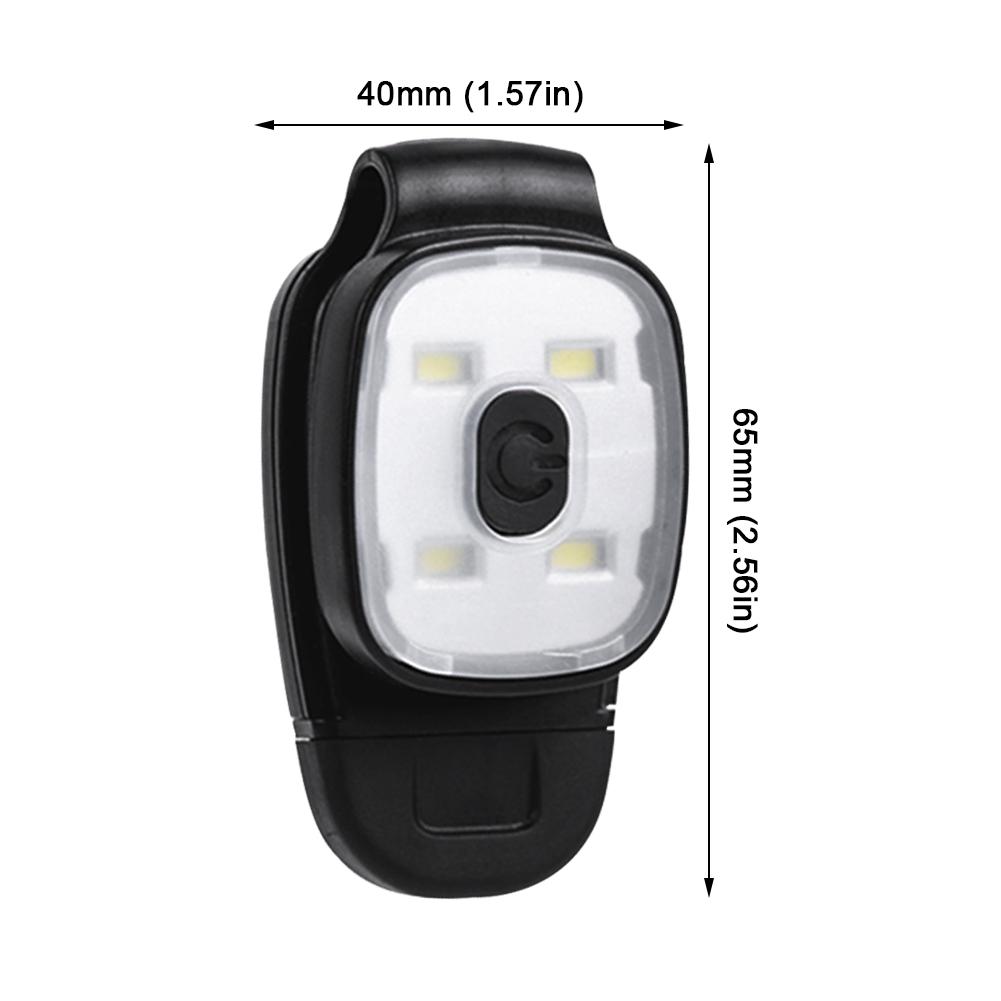 1-10PCS LED Clip Flashlight 3 Modes USB Rechargeable Clip On Cap Hat Light Night Running Safety Warning Light Portable Headlight