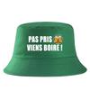 Смешная шляпа-ведро для пива PAS PRIS VIENS BOIRE Летняя вечеринка FisherУнисекс Кепка Унисекс Женская Смешная для питья Панама Защита от солнца на пляже