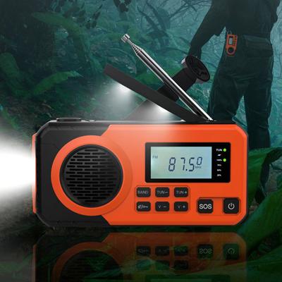 Аварийное радио с ручным приводом AM/FM/SW с сигналом SOS, фонариком, портативное погодное радио для кемпинга на открытом воздухе и чрезвычайных ситуаций