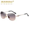 Women Fashion Polarized Sunglasses Elegant Frame Ladies Anti Glare Driving Glasses Outdoor Metal Frame Gradient Color Glasses
