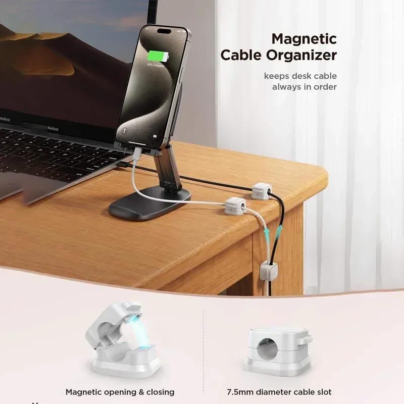 1/3/6/12 шт. Магнитный органайзер для проводов Настольный зажим для кабеля Протектор Шнур Магнит Кабелеукладчик Ряд Вилка Мышь USB Кабель для зарядки Держатель Крючок