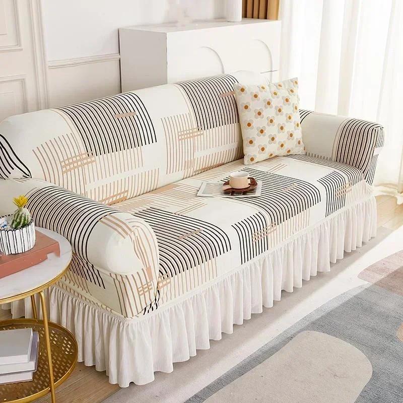 Elastic Sofa Cover for Living Room Adjustable Couch Cover Corner L Shape Stretch Sofa Slipcover Combination Chaise Home Decor