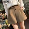Женские повседневные шорты с высокой талией, Новое поступление, летние однотонные однотонные женские элегантные короткие брюки в корейском стиле