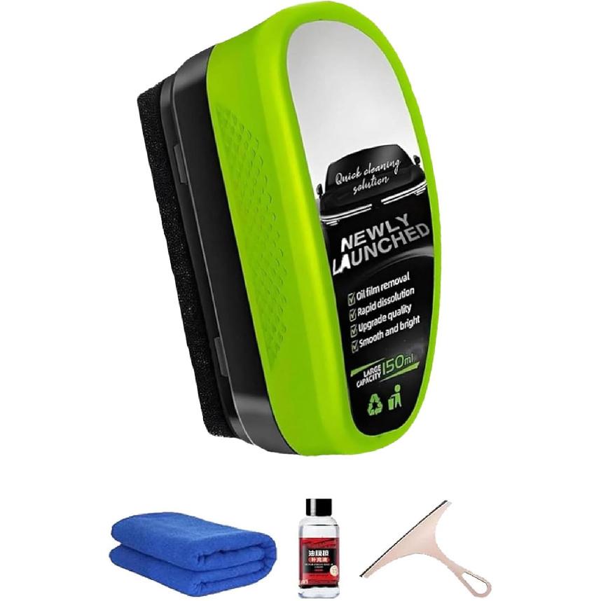 Technoant Oil Film Remover - No Scrubbing Required, Oil Film Cleaning Brush for Car Windows, Removes Oil Film & Grime In Seconds, Crystal-Clear View