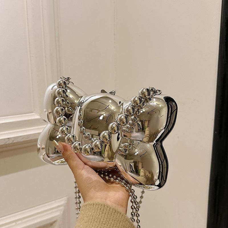 Женская сумка 2025 новая европейская и американская мода акриловая сумка-коробка Xiaoxiangfeng с бисером портативная сумка-мессенджер для ужина