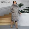 GASMAN 2024 Женская зимняя куртка-пуховик, длинный классический дизайн, карман на молнии, женское однотонное пальто для отдыха, парки больших размеров 88599