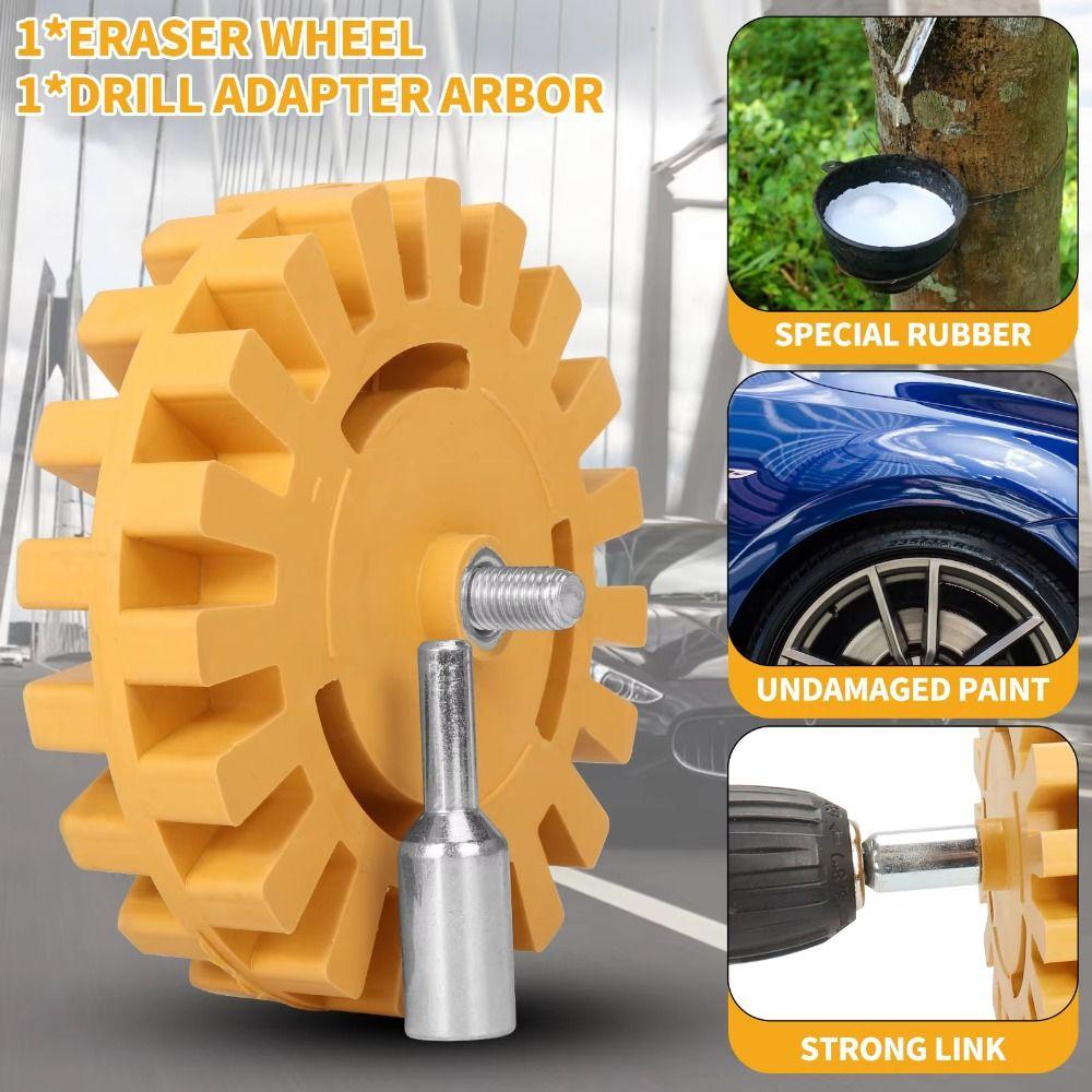 4 Inch Glue Removal Plate Gear Shaped Decal Eraser Wheel Car Pneumatic Wheel Remover Paint Tool