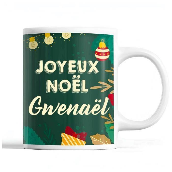 Кружка - Noël Gwenaël - Керамика - Печать с двух сторон - 325 мл - Зеленый