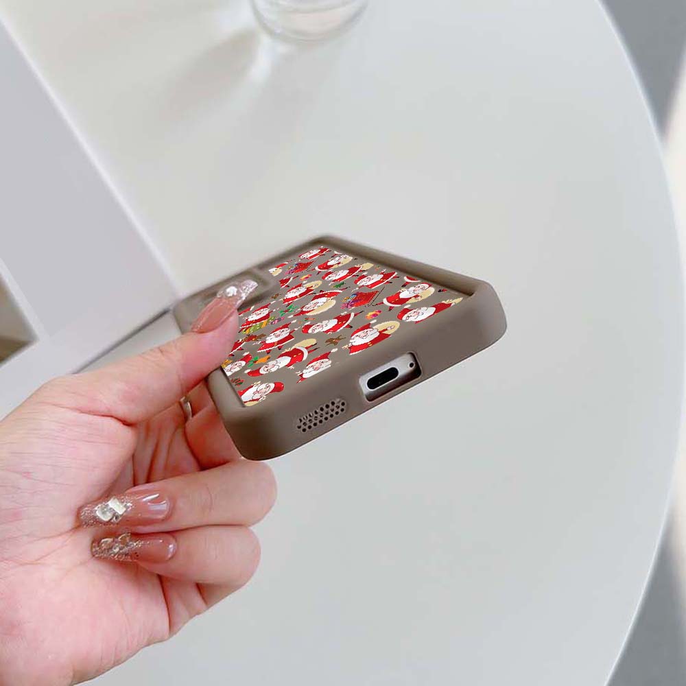 Sky Eye Ladder Phone Case for iPhone 15 Samsung Huawei Honor 90 Xiaomi Redmi Infinix Realme Angel Eye Soft Cover A23 Santa Claus Happy New Year