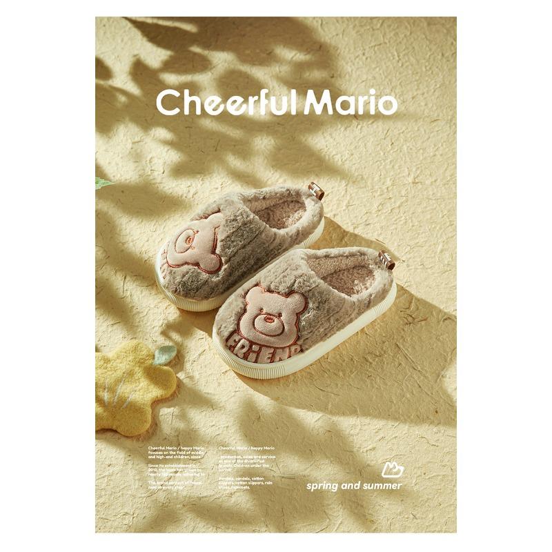 Детские хлопковые тапочки для девочек, обувь для родителей и детей, теплые, нескользящие, милые, для больших детей, детские тапочки для мужчин