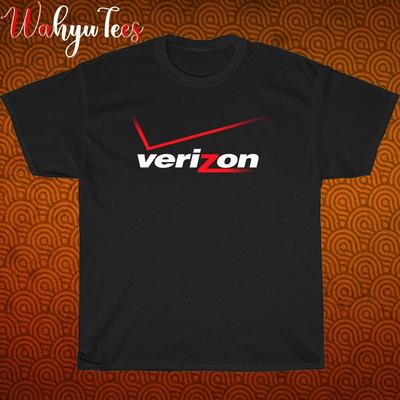 Новый! Логотип Verizon Черный Серый Темно-синий Белый Размер S-5XL Унисекс Футболка