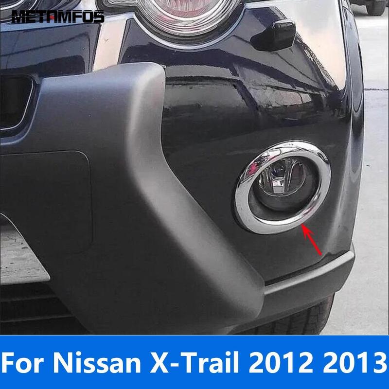 Хромированная Накладка на Противотуманную Фару Для Nissan X-Trail 2012 2013 Хром Защита Противотуманной Фары Внешние Аксессуары Стайлинг Автомобиля