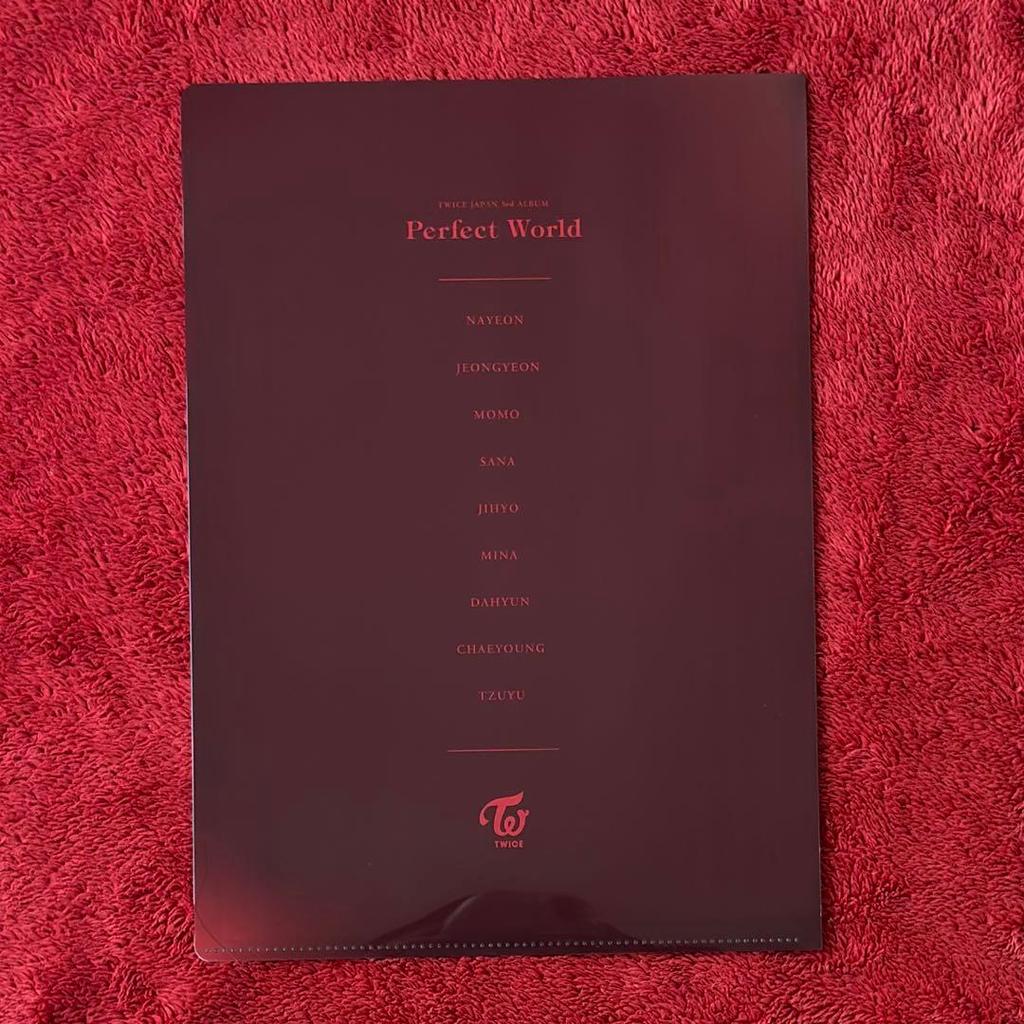 [Б/У] TWICE Perfect World бонус за приложение не для продажи прозрачный файл ВСЕ