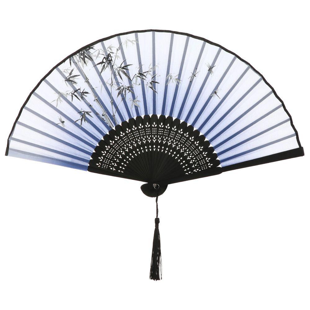 Бамбуковый антикварный складной веер Веер в китайском стиле Летний женский веер для танцев Портативный элегантный веер с цветами Ручной веер Украшение для дома