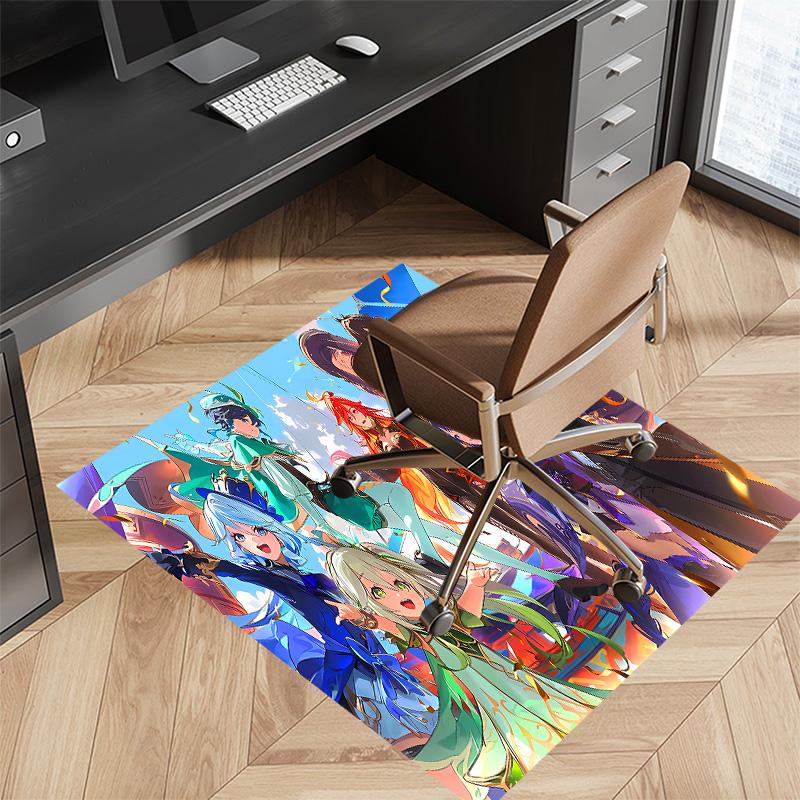 Genshin Impact characters9 Printed Absorbent Washable Carpet, Non-Slip Bathroom Mats, Kitchen Rugs, Yoga Mat,Living Room Entrance, Camping Picnic Rugs